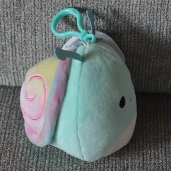 NEW With Tag 3.5" Clip Squishmallow Sid the Snail Tie Dye KellyToy Plush - Picture 4 of 6